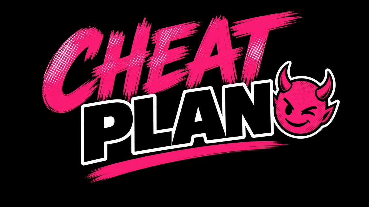 CheatPlan — graffiti logo with wink devil